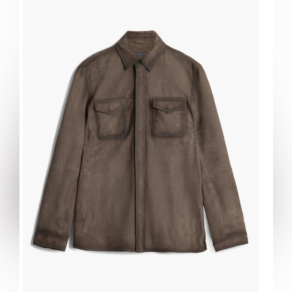 John Varvatos Izzy Suede Shirt Jacket